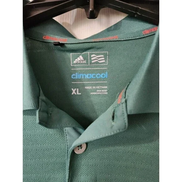 Adidas Climacool Polo Mens XL *bundle of 2 Gray EUC, Green has small defect pics - Picture 7 of 12